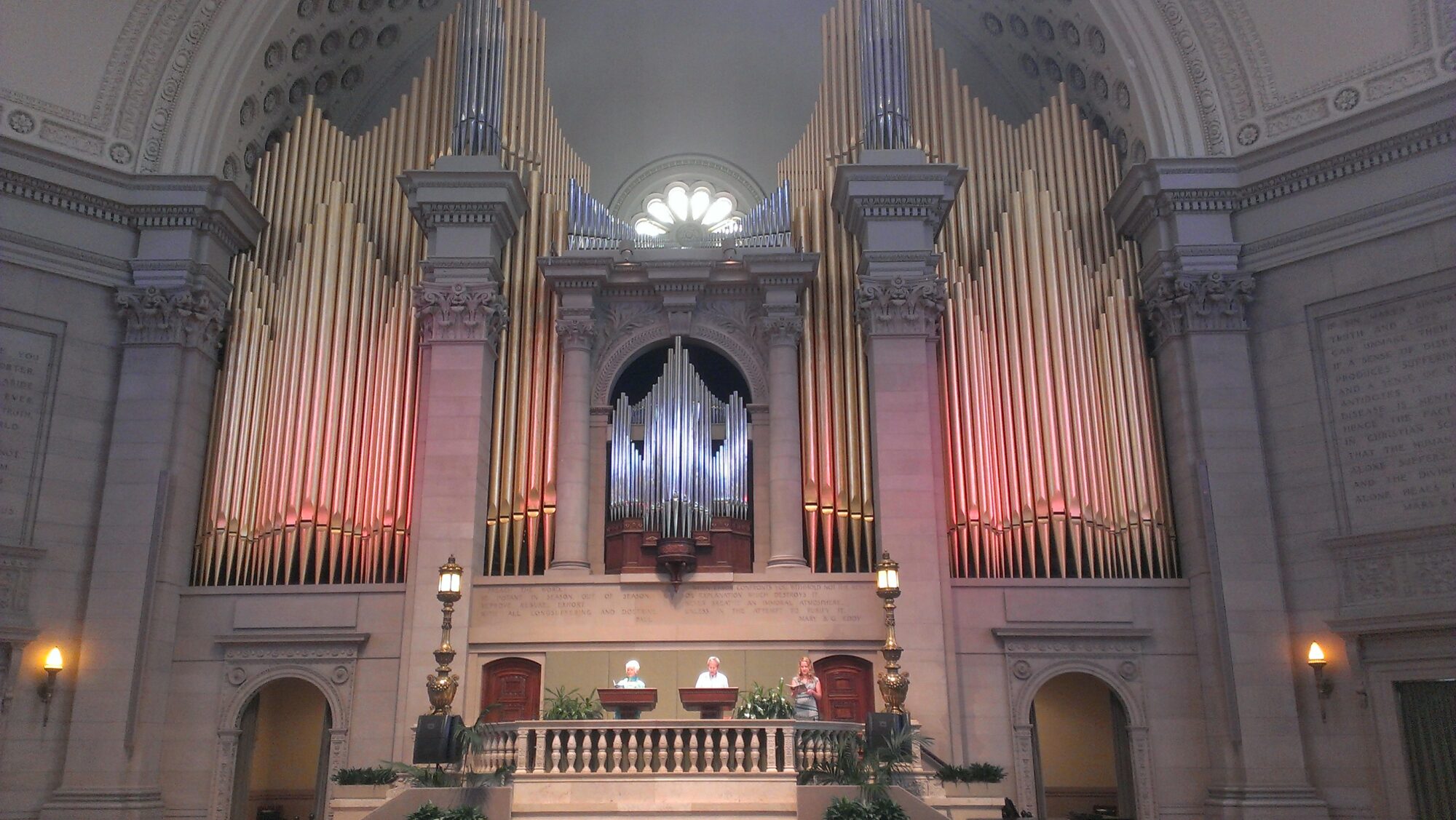 Rehearsing at The Mother Church in Boston, MA