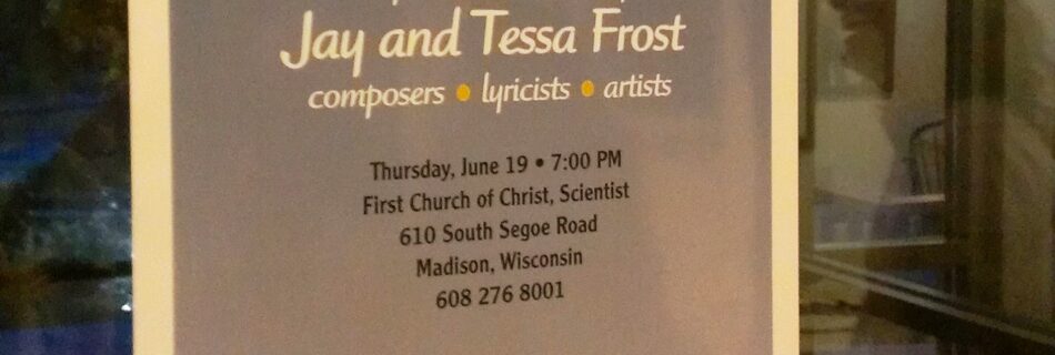 Poster for Jay and Tessa Frost's Madison Concert